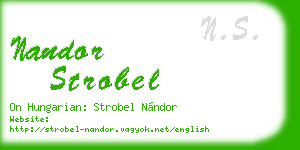 nandor strobel business card